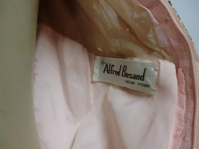 Alfred Bosand 70s Beaded Pale Pink Silk Maxi Dress 3