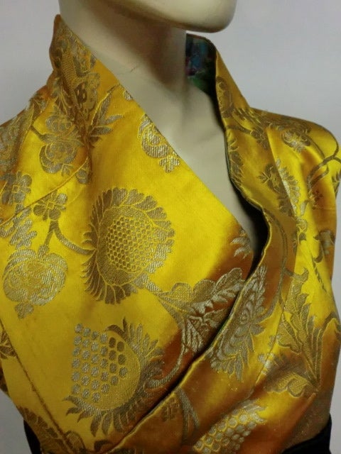 1920s Chinese Jacquard Silk Robe 2