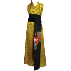 Antique 1920s Chinese Jacquard Silk Robe