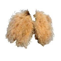 1930s French Curled Ostrich Feather Capelet
