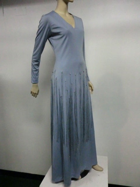 cornflower blue gown