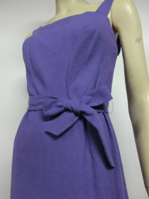 Paul Whitney 50s Structured Wool Cocktail Dress 1
