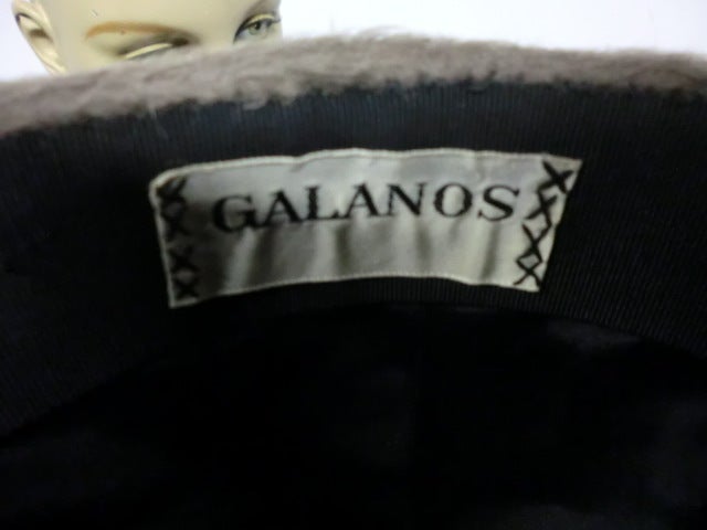 60s Amazing Galanos Mohair Bubble Hat w/ 