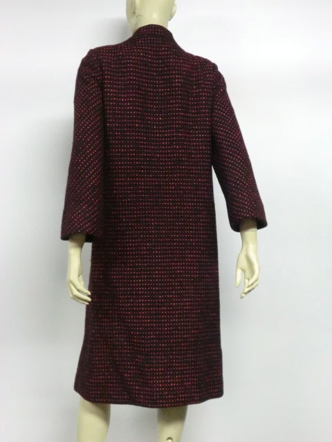 Pauline Trigere 70s Tweed Coat w/ Scarf 2
