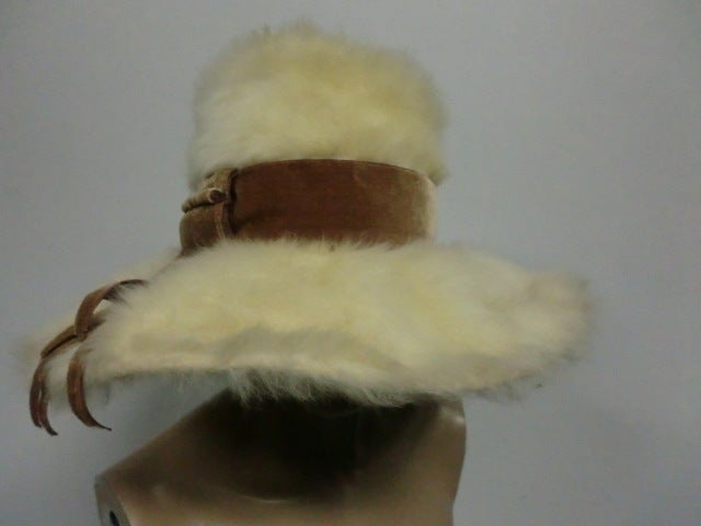 Women's Leslie James 60s Angora Wide Brim Hat