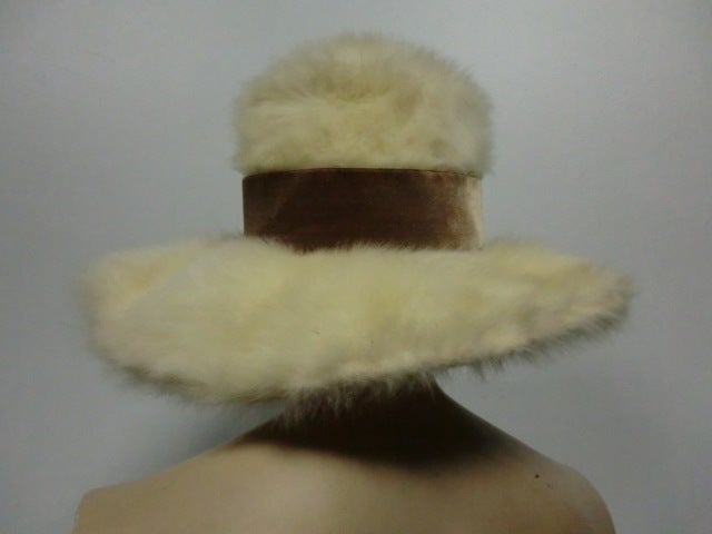 Leslie James 60s Angora Wide Brim Hat 3