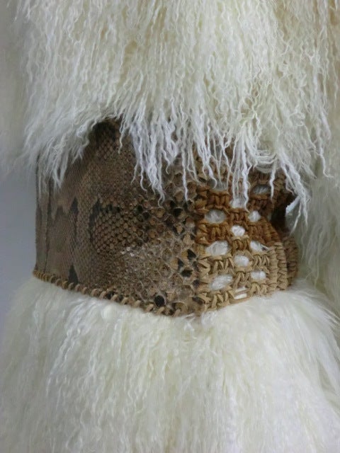 Ivory Mongolian Lamb Chubby Coat 4