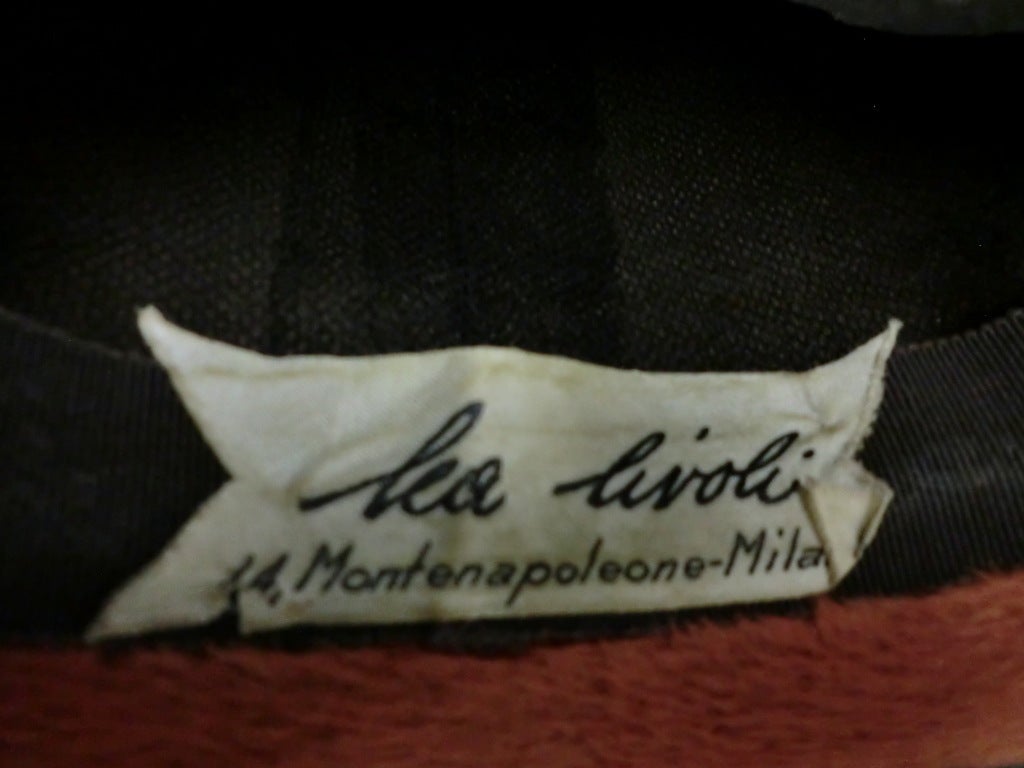 Lia Livoli 60s Milanese Outrageous Hat For Sale 1