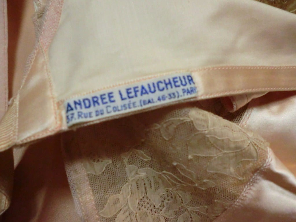 French-Made 30s Brassiere and Silk Lace Bed Jacket 1