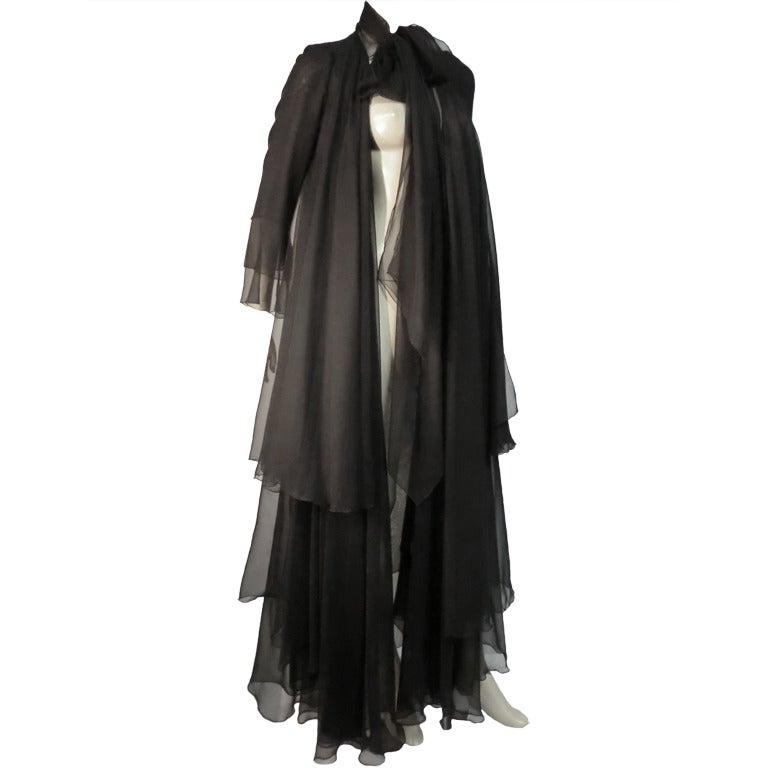 Giorgio di Sant'Angelo Chiffon Evening Duster