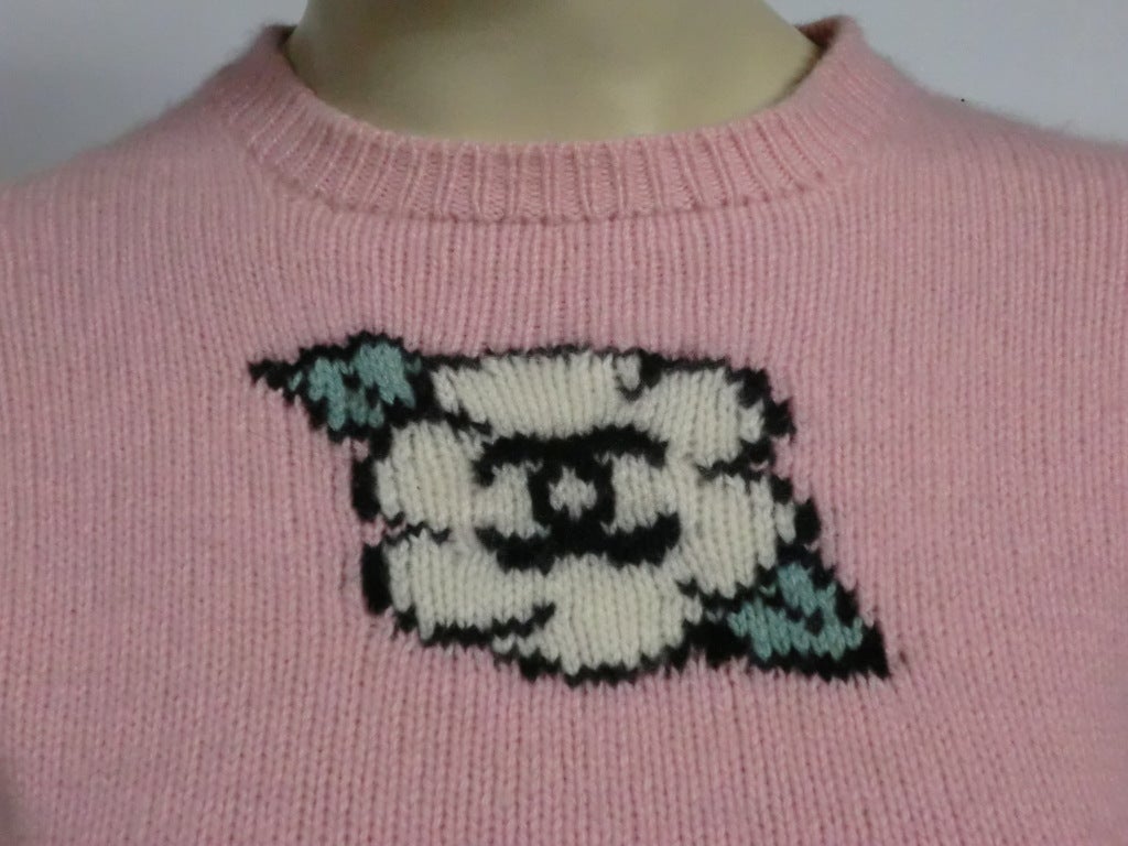 pink chanel sweater