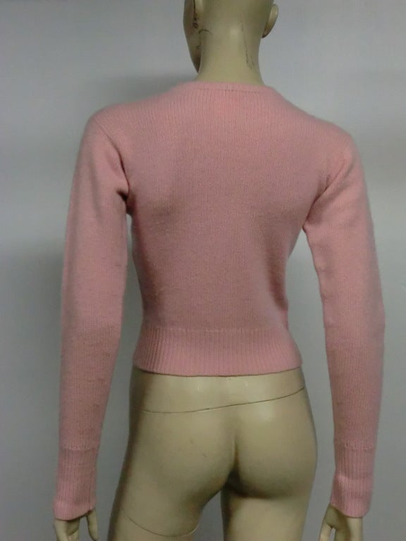 chanel pink sweater