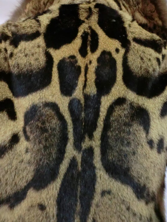 An incredible James Galanos 1970s civet fur coat, cut in a princess 