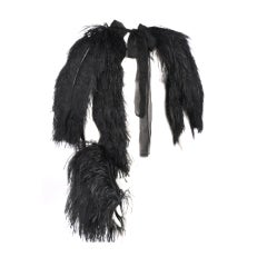 30s Ostrich Plume Capelet and Muff