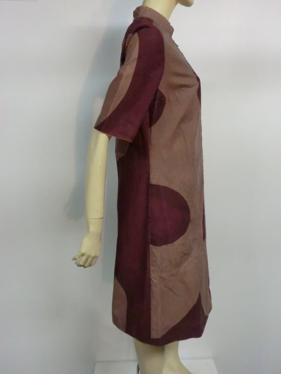Women's 60s Marimekko Printed Canvas Coat Dress