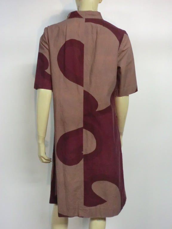 60s Marimekko Printed Canvas Coat Dress 1