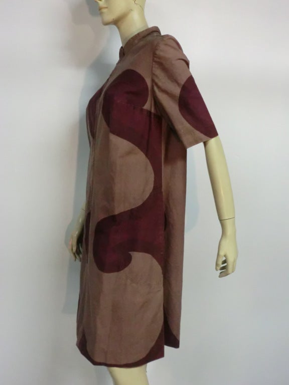 60s Marimekko Printed Canvas Coat Dress 2