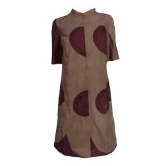 60s Marimekko Printed Canvas Coat Dress