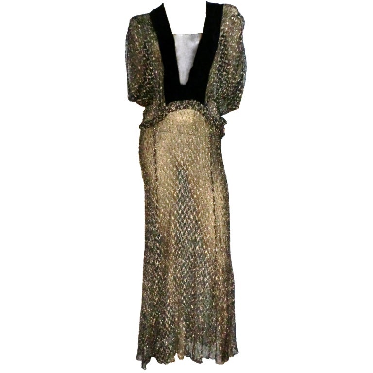 30s evening gown
