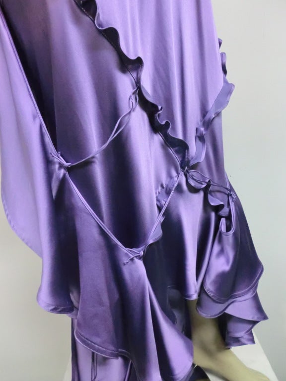 Tom Ford for Yves Saint Laurent Lavender Bias Silk Satin Gown 2