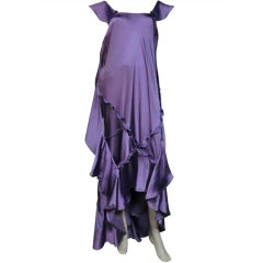 Vintage Tom Ford for Yves Saint Laurent Lavender Bias Silk Satin Gown