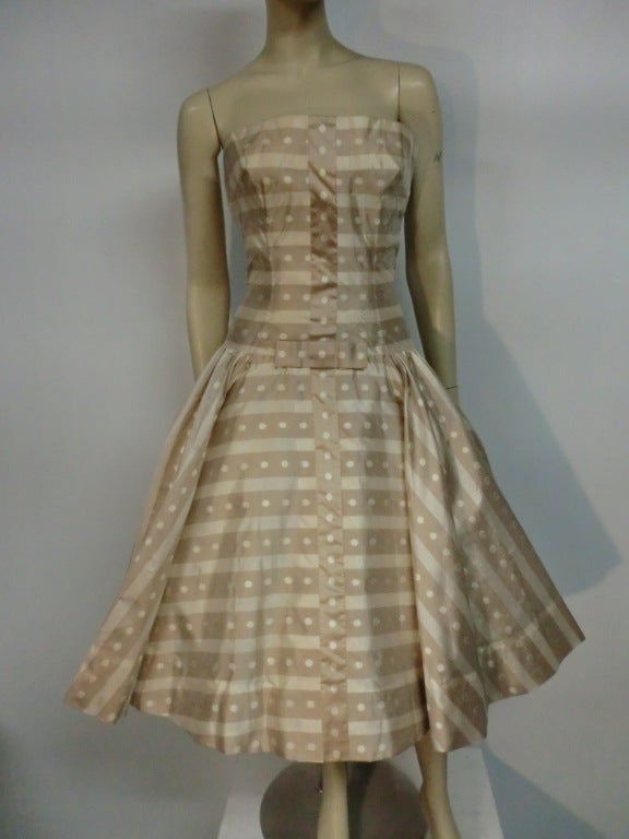 1950s Dead-Stock Irene Low Back Dress