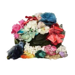 Elsa Schiaparelli 60s Floral Bouquet Flowerpot hat