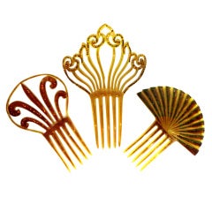 20s Art Deco Celluloid Mantilla Combs -Set or Individual