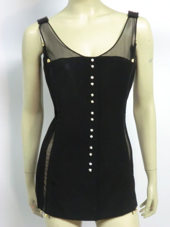 A fabulous 80s Gianfranco Ferre tank top with deconstructed 