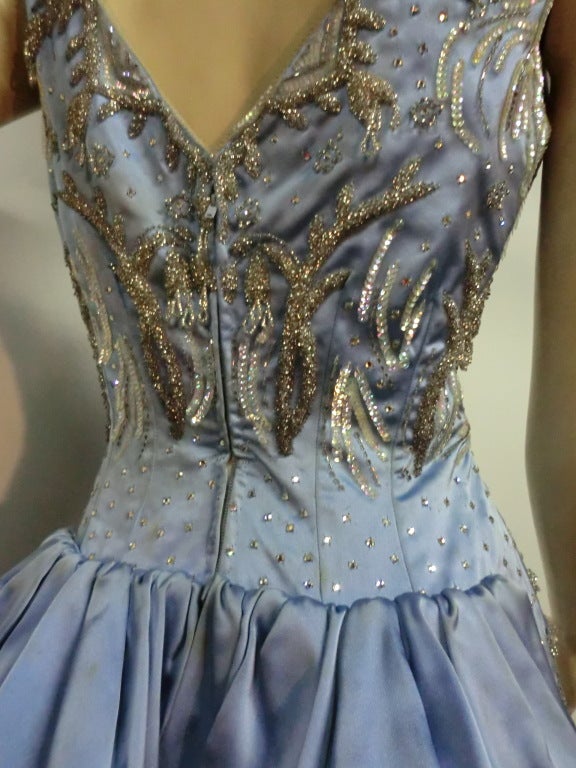 ice blue evening gown