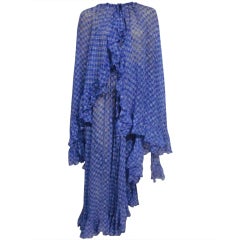 Yves Saint Laurent 2-Piece "Gypsy" Silk Chiffon Skirt & Cape
