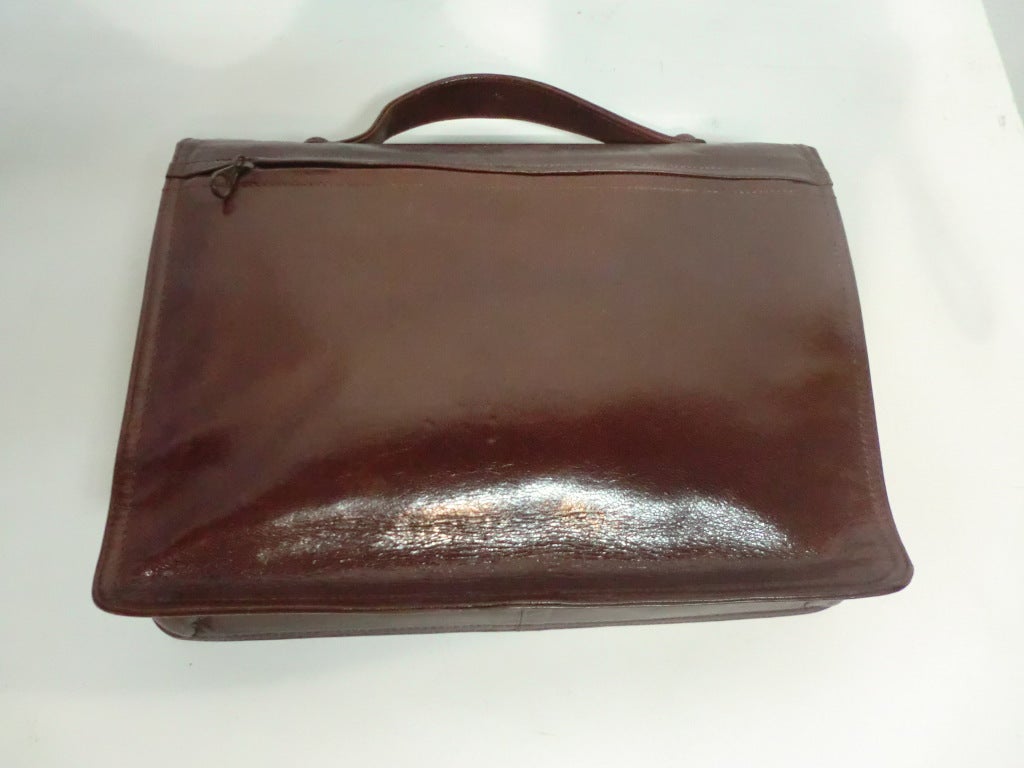 70s Bottega Veneta Polished Chestnut Leather Handbag