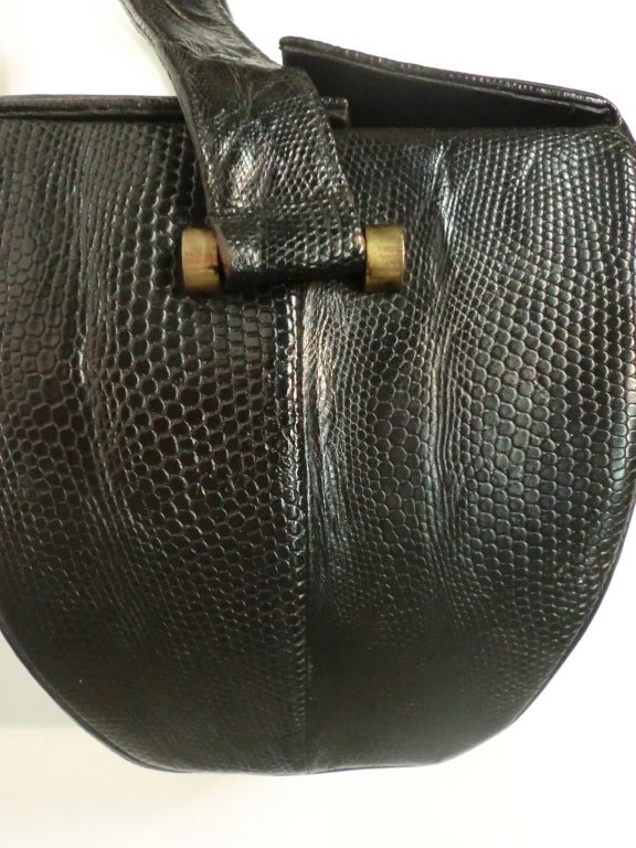 1940s Black Lizard Box Bag 1