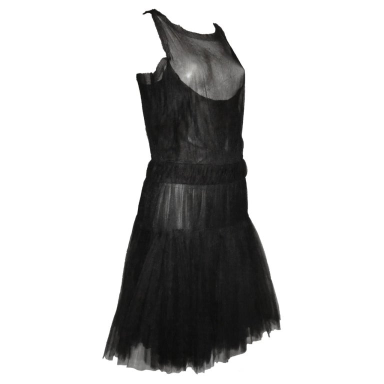 Chanel "Gatsby" Style Tulle Illusion Cocktail Dress