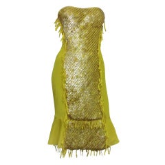 Gucci "Ten Thousand Rings" Dress in Canary Yellow