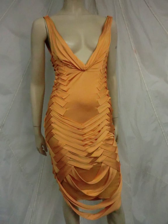 Gucci Silk Jersey "Strip" Dress