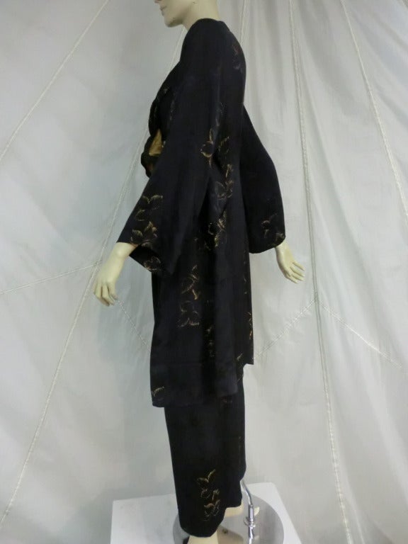 1940's 3-Piece Pajama and Smoking Jacket Ensemble 3