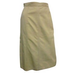 Vintage 1970's Yves Saint Laurent Khaki Skirt