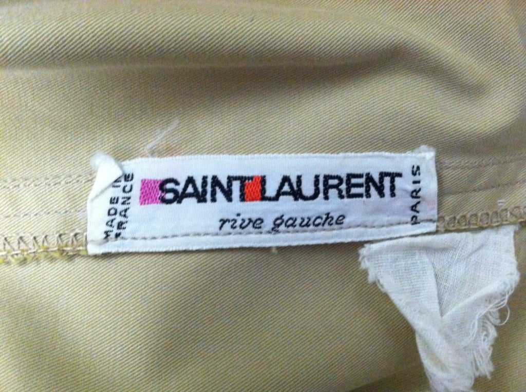 1970's Yves Saint Laurent Khaki Skirt 1