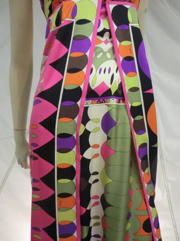 Women's 1960's Emilio Pucci Silk Print Wrap Jumpsuit