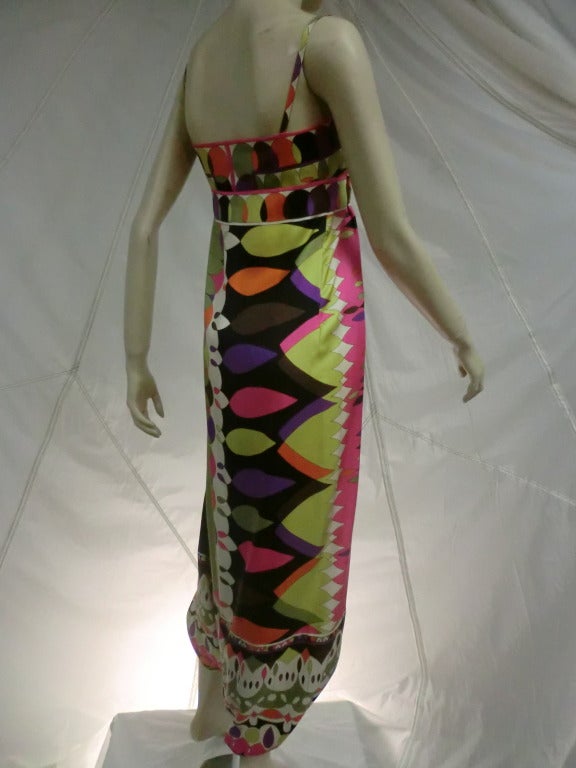 1960's Emilio Pucci Silk Print Wrap Jumpsuit 2