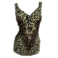 1960's Leopard Print Cole of California One-Piece Bathing Suit 5