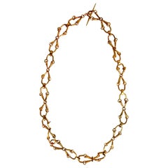 1970er Gucci „Bridle Bit“ Gürtel mit Goldkette