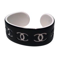 Chanel Resin Logo Cuff - Extra Small Size