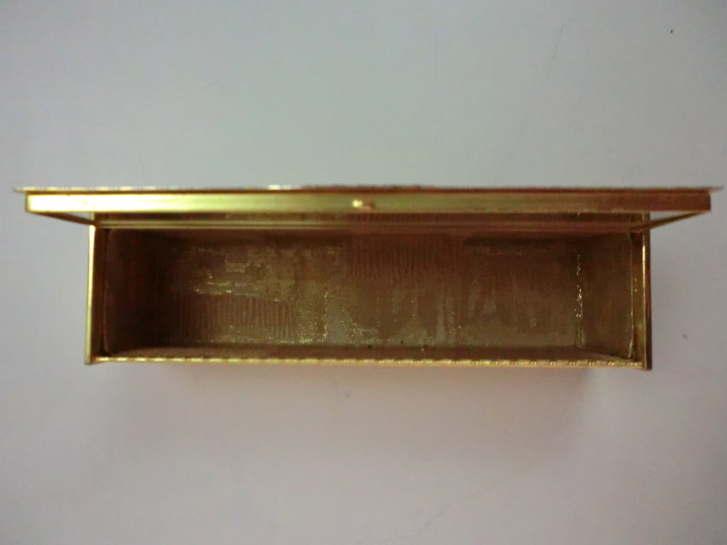 1960s Koret Gold-Tone Rectangular Box Clutch In Excellent Condition In Gresham, OR