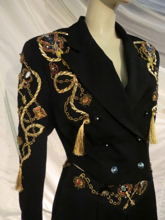 1980s Heavily Embroidered Matador-Inspired Pant Suit For Sale at ...