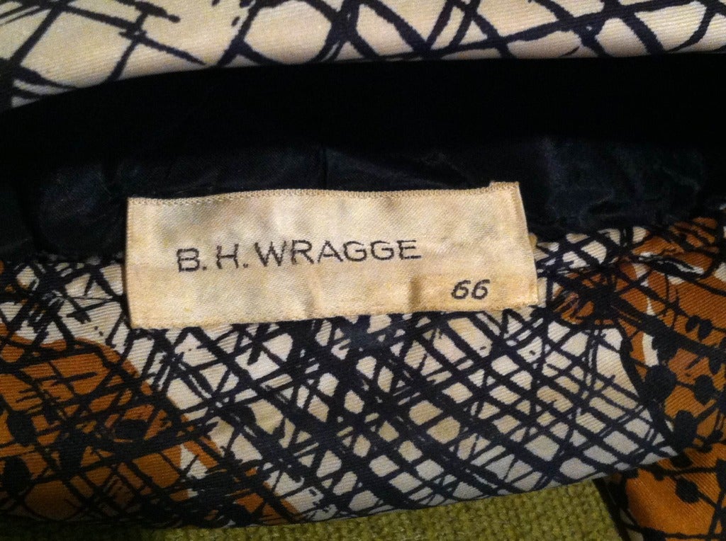 1960s B.H. Wragge Leopard Print Silk 