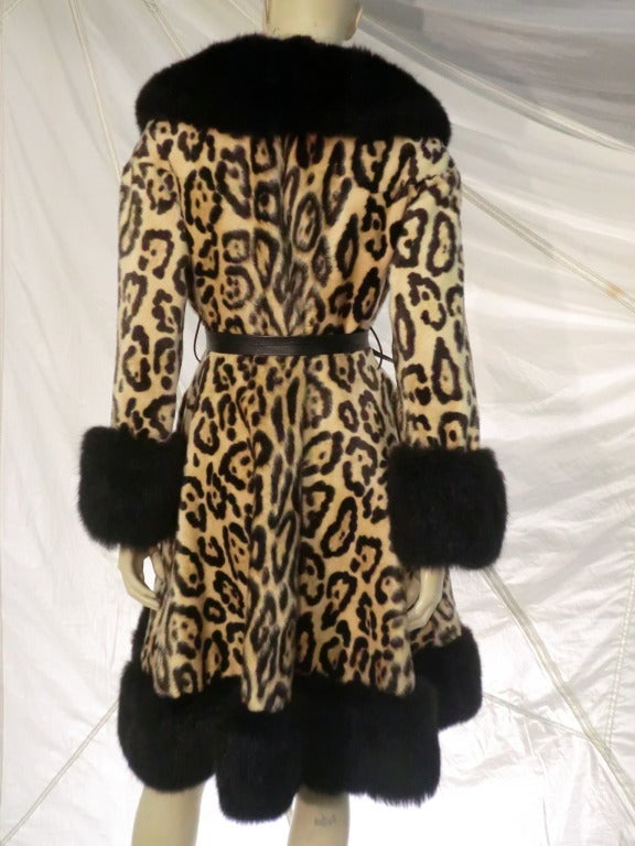 princess leopard trim jacket
