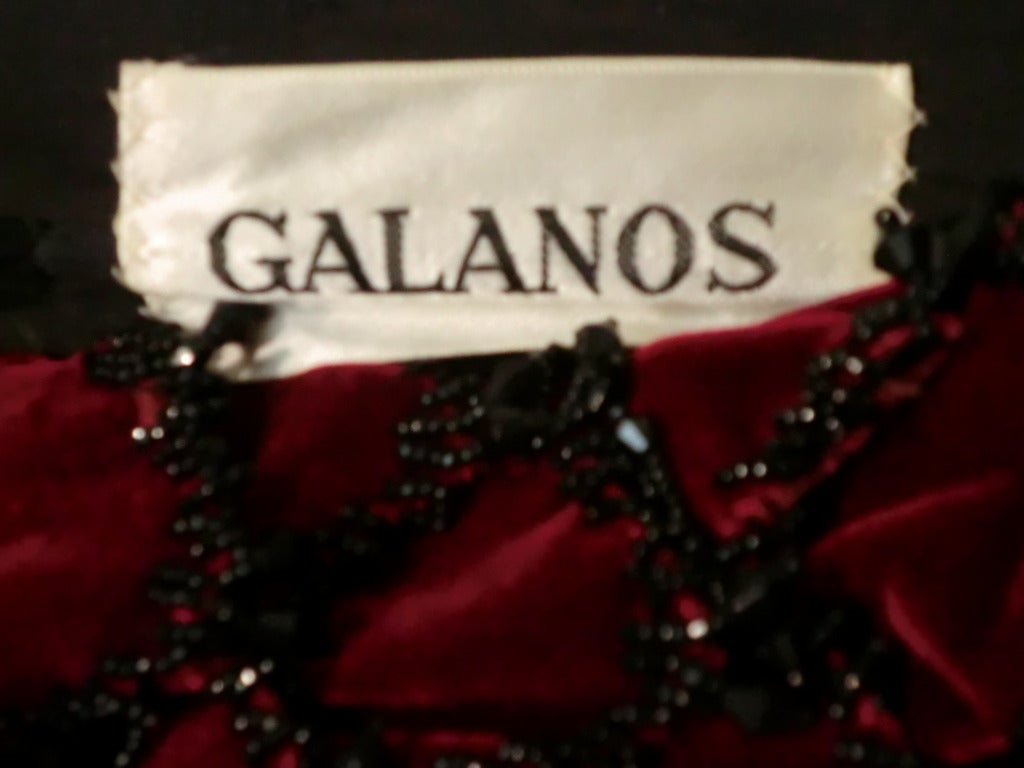 1957 James Galanos Satin and Velvet 