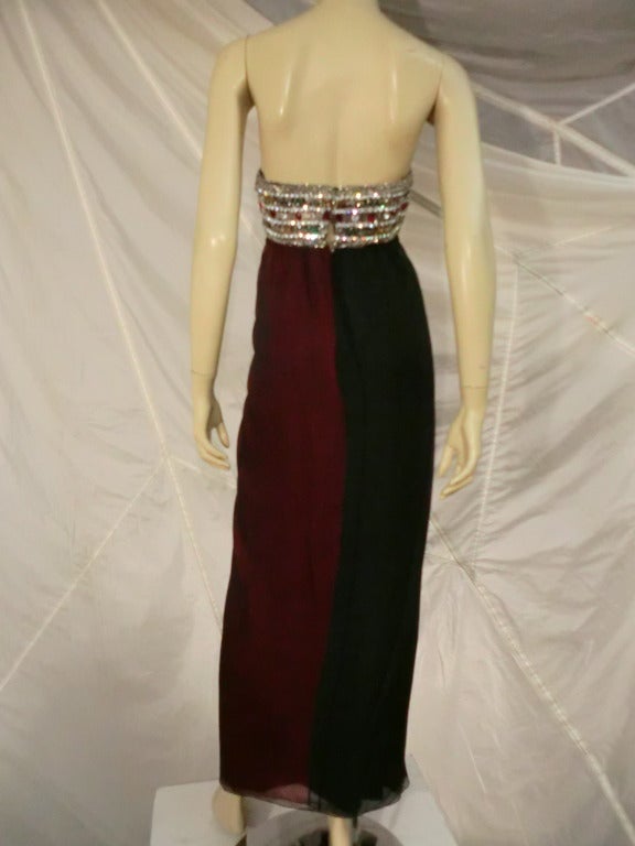 Galanos Perlenbesetztes Kleid von 1965 – Buchstück im Zustand „Hervorragend“ in Gresham, OR